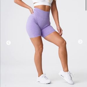 NVGTN Lilac Scrunch Seamless Shorts